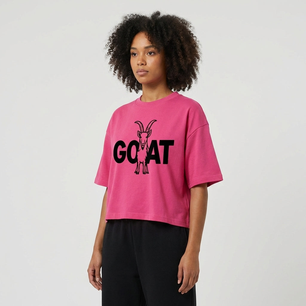 Icon of the Herd Oversized Cropped T-Shirt - Legendary Branding