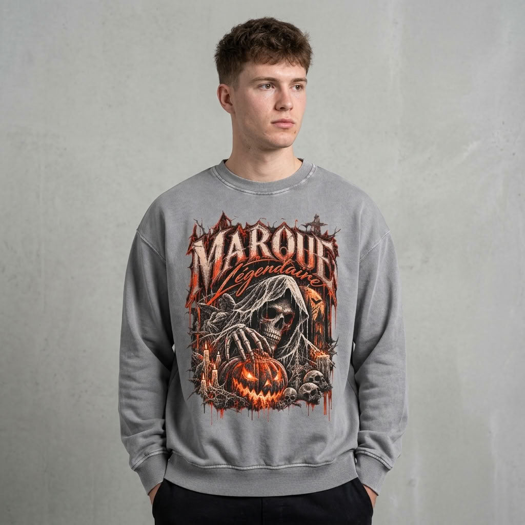 Marque Légendaire Spooky Mansion Oversized Sweatshirt - view 9