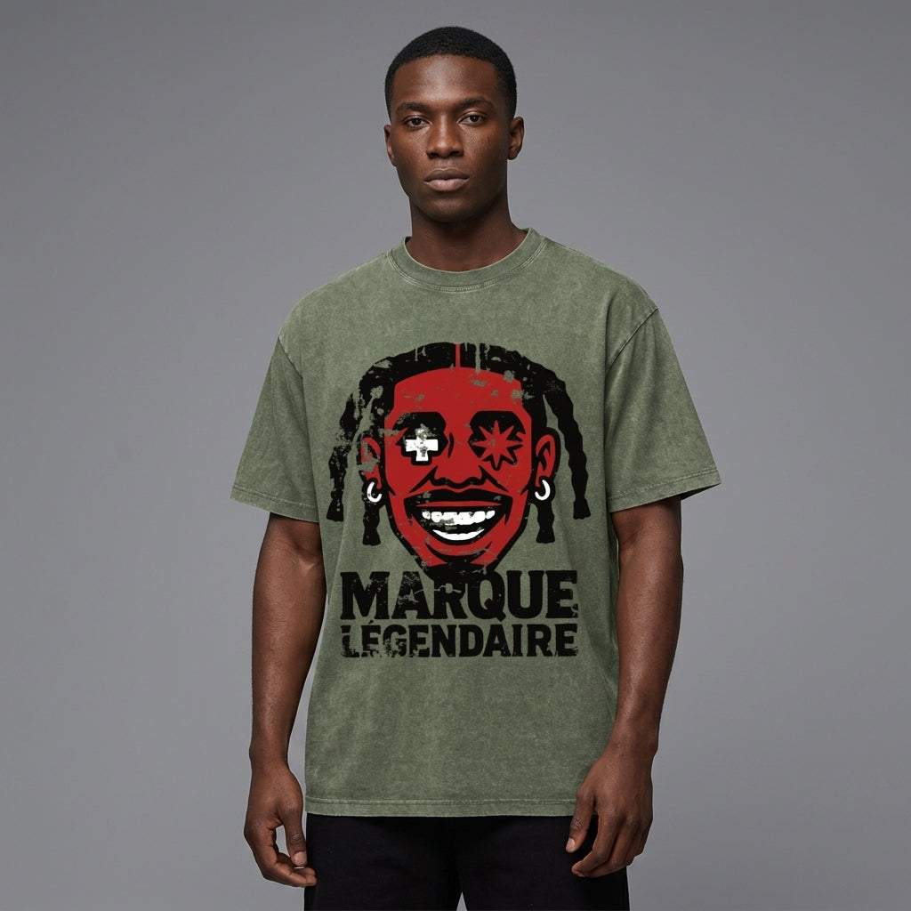 Marque Légendaire REDMAN Oversized Snow Wash T-Shirt | 285GSM