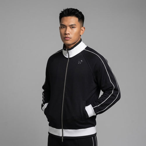 Marque Légendaire Color Block Raglan Sleeve Track Jacket | 380GSM — Apparel & Accessories > Clothing > Outerwear Detail View 7 | Legendary Branding