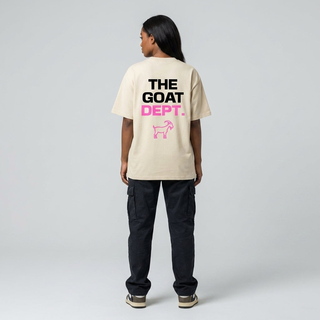 The Goat Dept. Pink Boxy T-Shirt - Legendary Branding