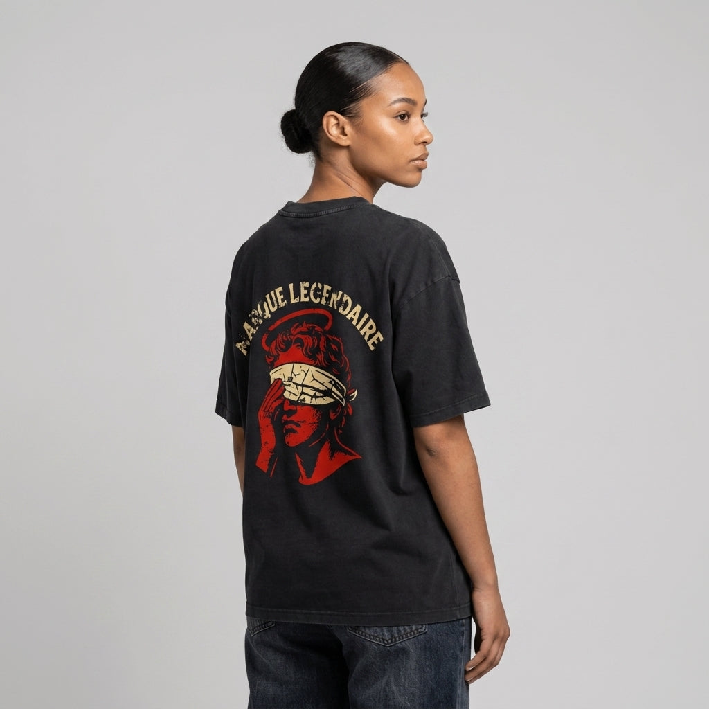 Marque Légendaire Blindfold Snow Wash T Shirt | 300GSM Oversized