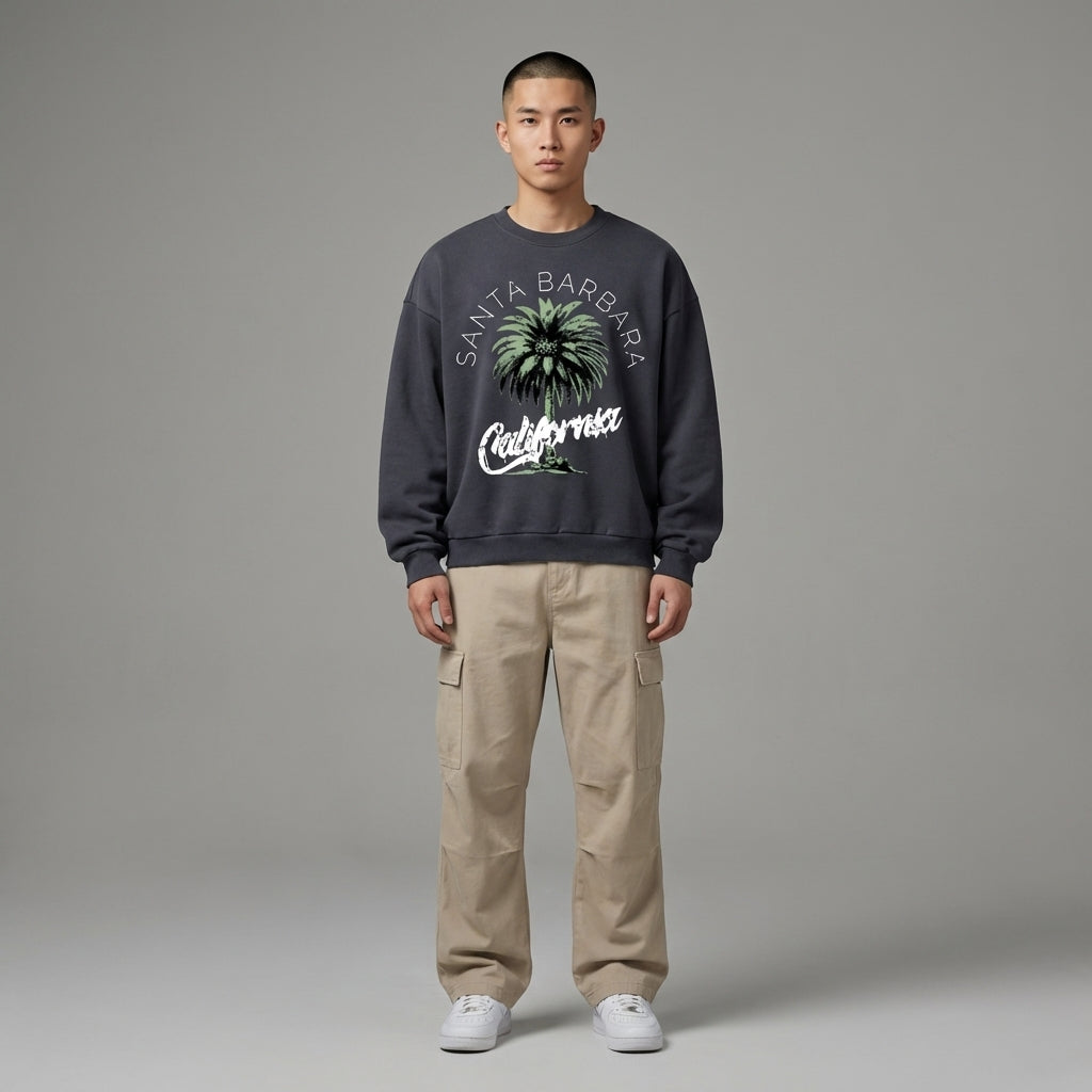 Santa Barbara Oversized Crewneck Sweatshirt - Legendary Branding