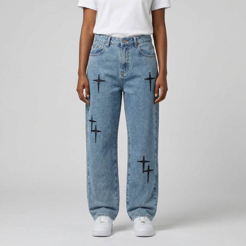 Men’s Baggy Cross Jeans - Legendary Branding