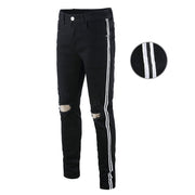 Trackline Slim-Fit Stretch Jeans for Men – Washed Vintage Look, Distressed  Denim Pants, Streetwear Style