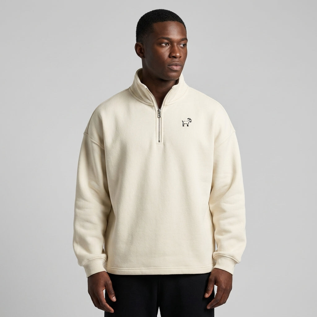Marque Légendaire Heavyweight 1/4 Zip Panel Sweatshirt | 460GSM