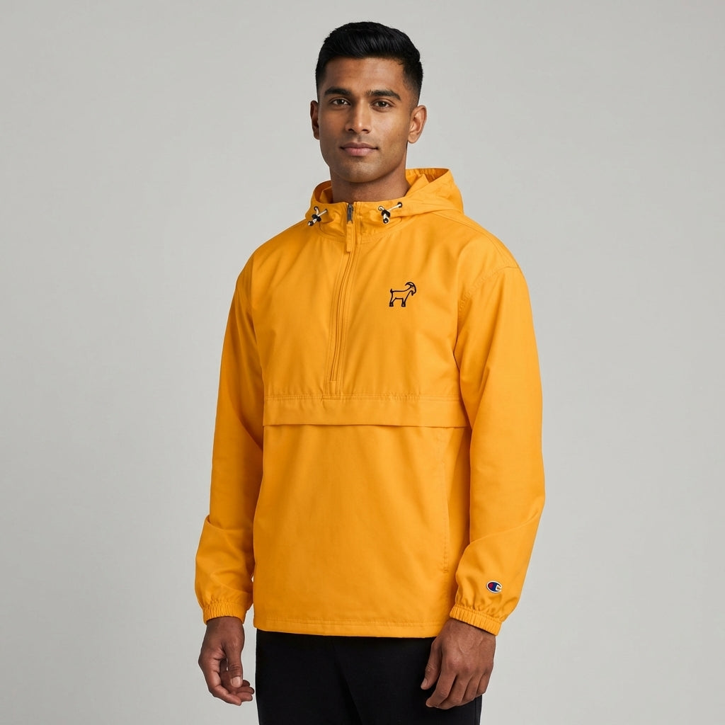 Legendary x Champion micro poplin jacket sleeve with Champion C logo

