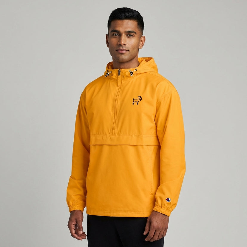 Legendary x Champion micro poplin jacket sleeve with Champion C logo

