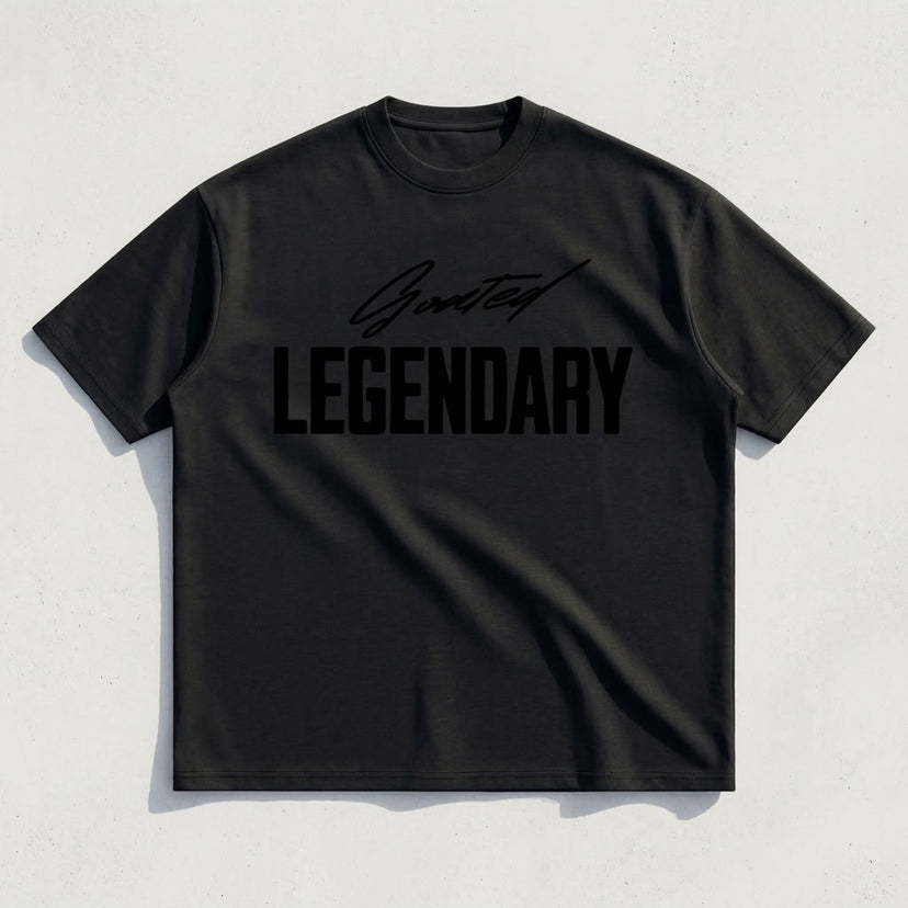 GOATED Legendary Loose-Fit T-Shirt | 190GSM — Apparel & Accessories > Clothing > Shirts & Tops | Legendary Branding