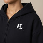 Marque Légendaire Waist Cropped Zip-Up Hoodie | 460GSM — Apparel & Accessories > Clothing > Activewear > Hoodies Detail View 2 | Legendary Branding