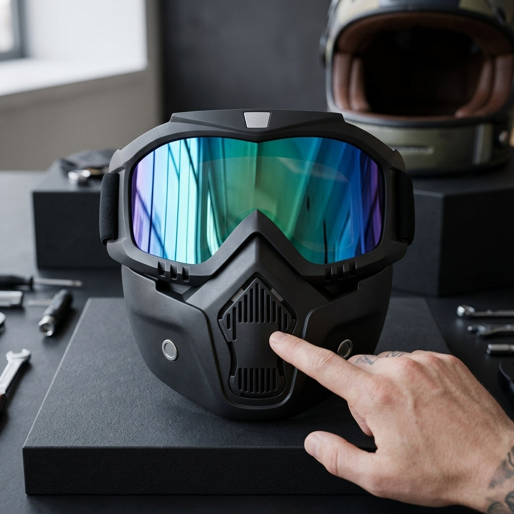 Dustproof Motocross Goggles | Adjustable Full Face Off‑Road Mask
