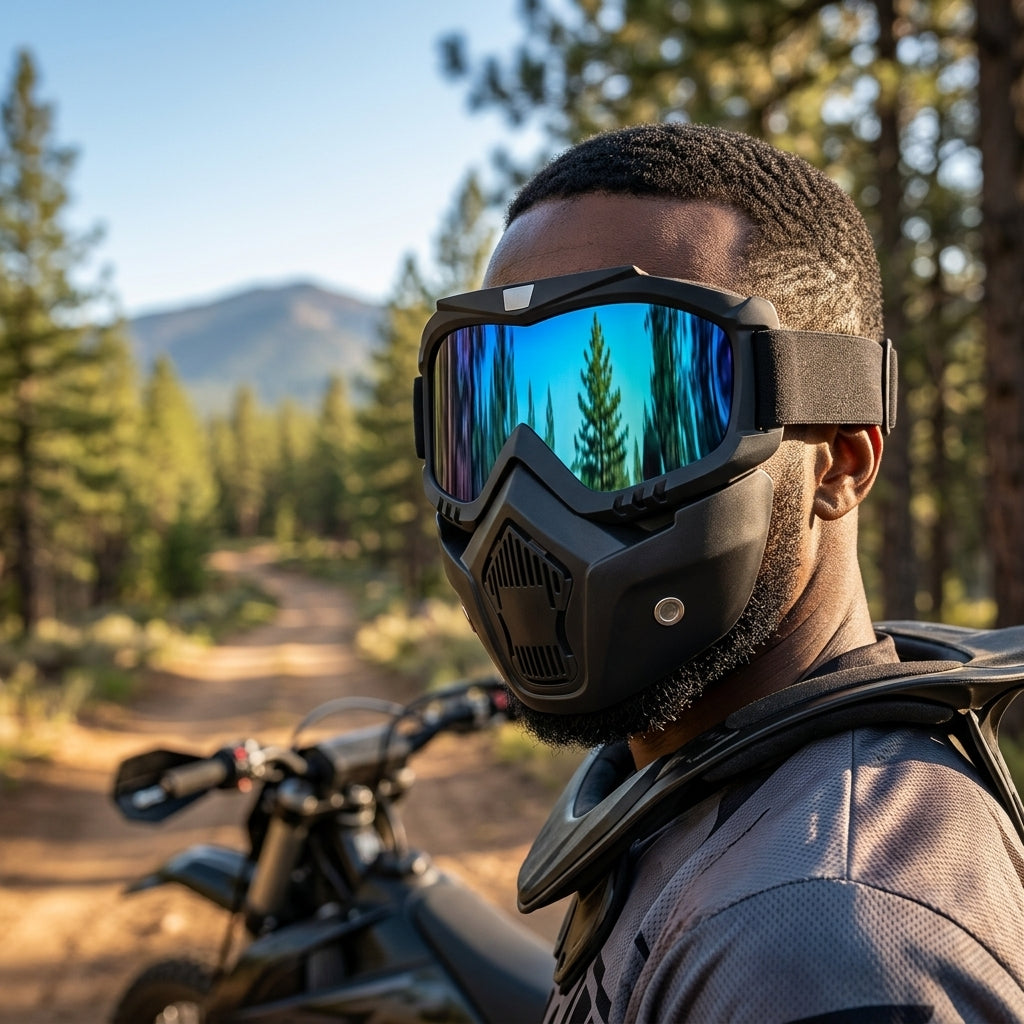 Dustproof Motocross Goggles | Adjustable Full Face Off‑Road Mask