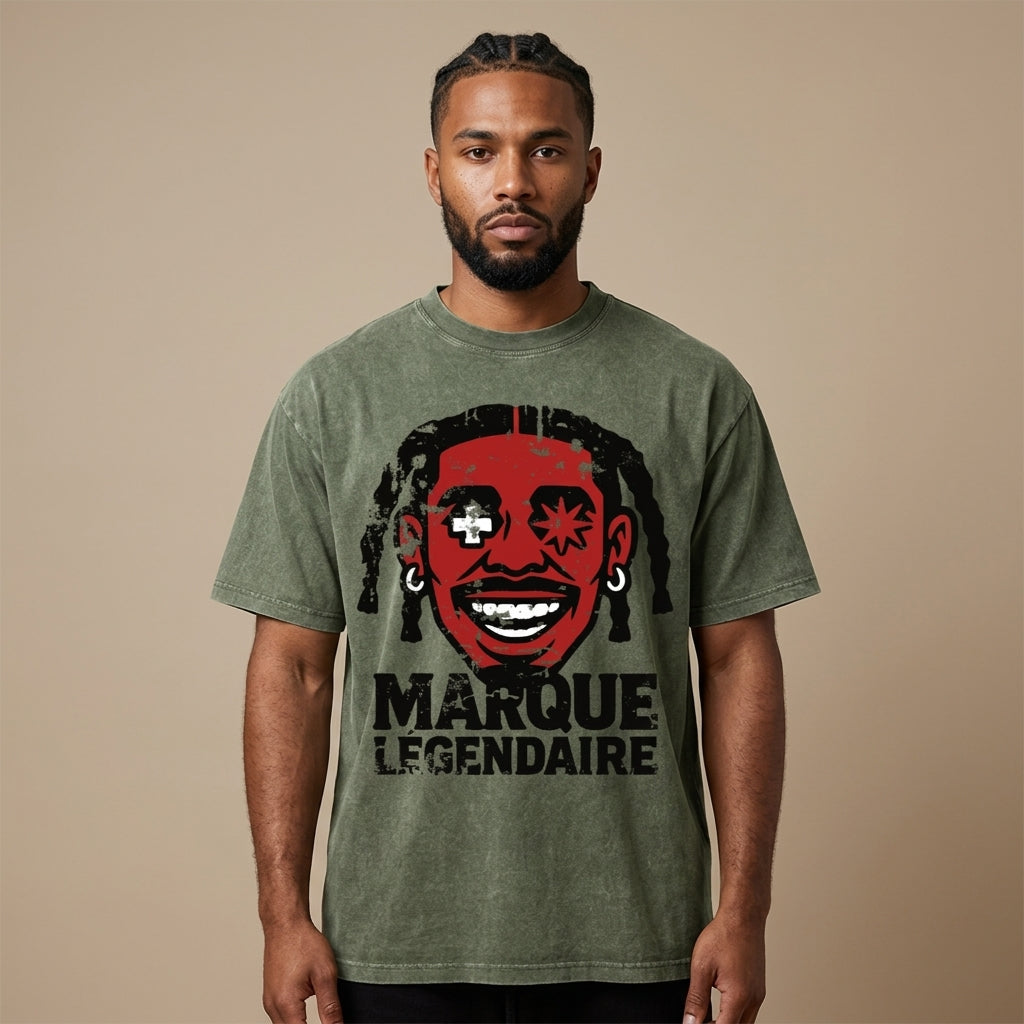 Marque Légendaire REDMAN Oversized Snow Wash T-Shirt | 285GSM
