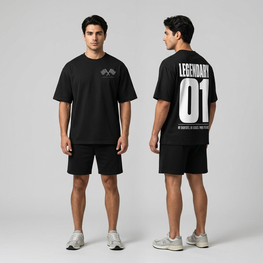 Legendary 01 Boxy T-Shirt | 280GSM — Apparel & Accessories > Clothing > Shirts & Tops Detail View 4 | Legendary Branding