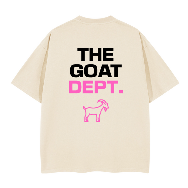 The Goat Dept. “Pink” Boxy T-Shirt  – Oversized Fit, Heavyweight 280 GSM Cotton, Legendary Branding®