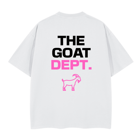 The Goat Dept. “Pink” Boxy T-Shirt  – Oversized Fit, Heavyweight 280 GSM Cotton, Legendary Branding®