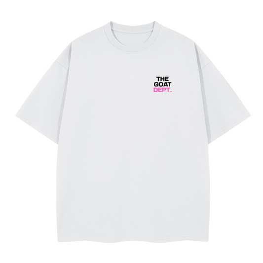 The Goat Dept. “Pink” Boxy T-Shirt  – Oversized Fit, Heavyweight 280 GSM Cotton, Legendary Branding®