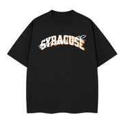 Syracuse "Bag Chaser" Boxy T-Shirt – Streetwear Graphic Tee, Orange Hustler Shirt
