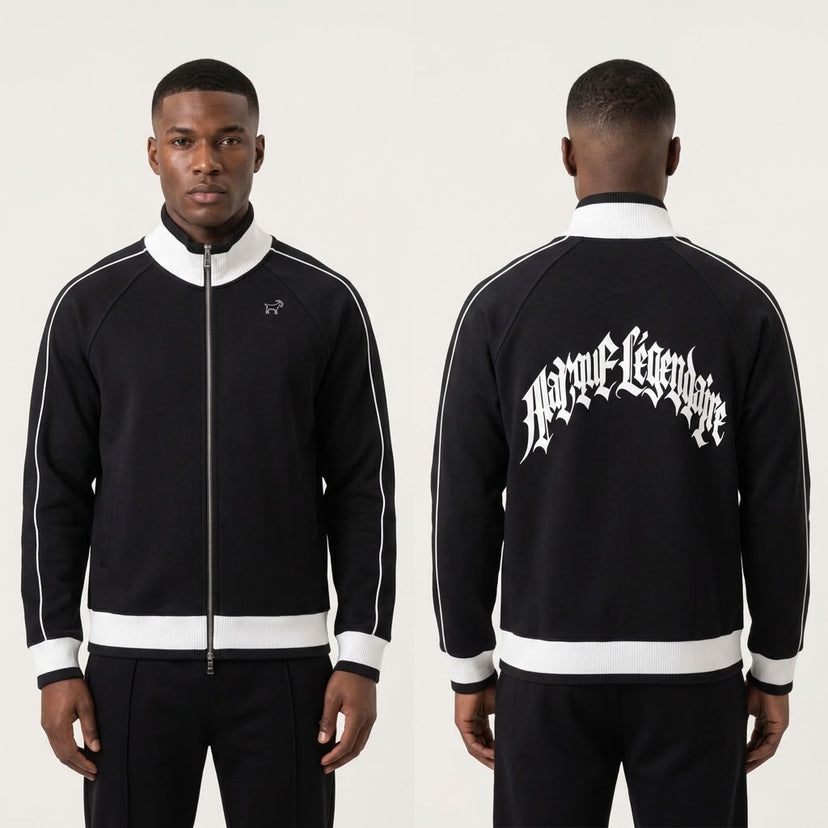 Marque Légendaire Color Block Raglan Sleeve Track Jacket | 380GSM — Apparel & Accessories > Clothing > Outerwear Detail View 8 | Legendary Branding