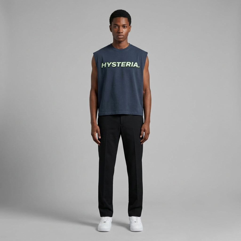 Hysteria Cropped Boxy Tank Top - Legendary Branding