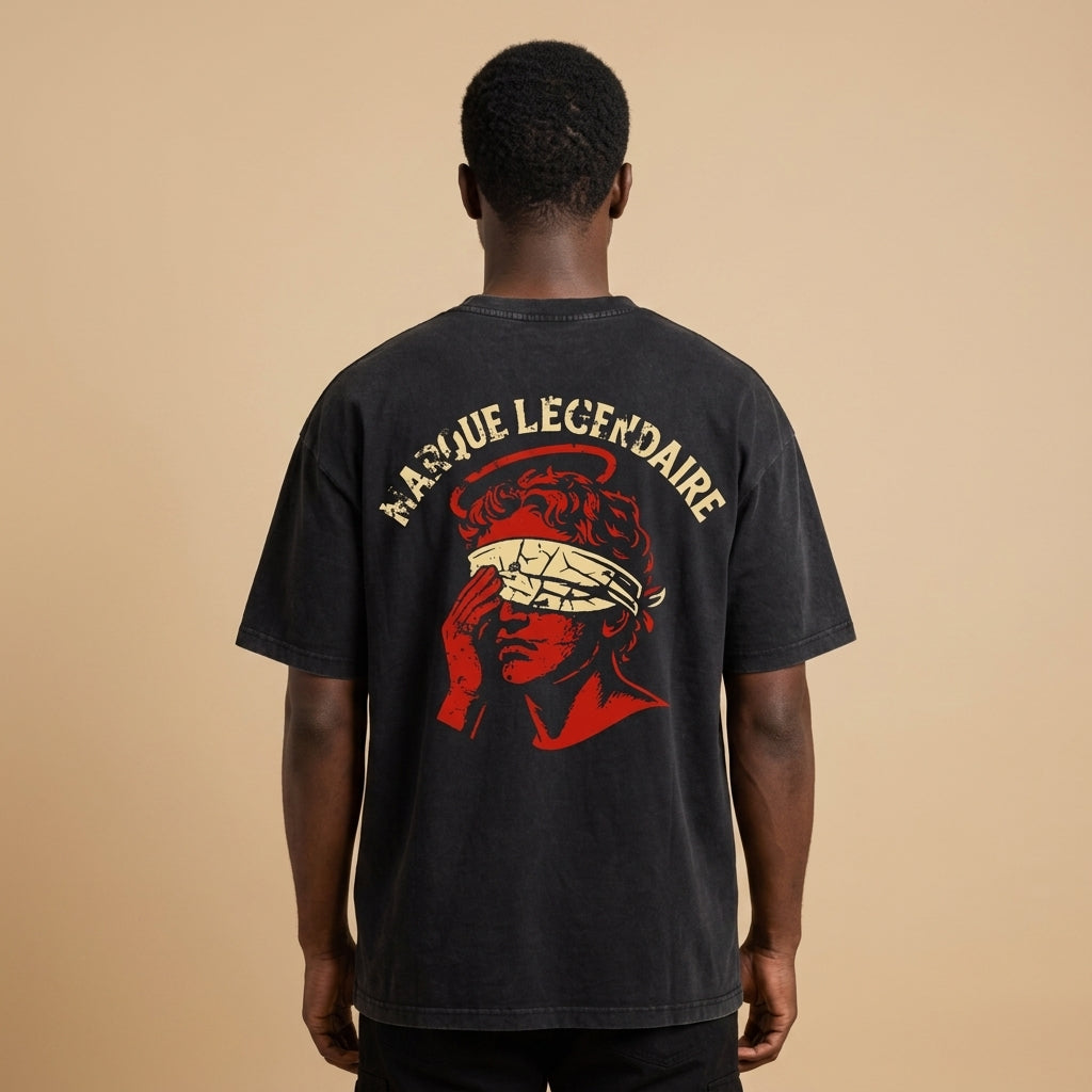 Marque Légendaire Blindfold Snow Wash T Shirt | 300GSM Oversized