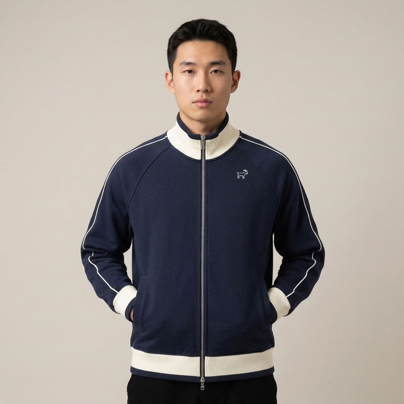 Marque Légendaire Color Block Raglan Sleeve Track Jacket | 380GSM — Apparel & Accessories > Clothing > Outerwear Detail View 12 | Legendary Branding