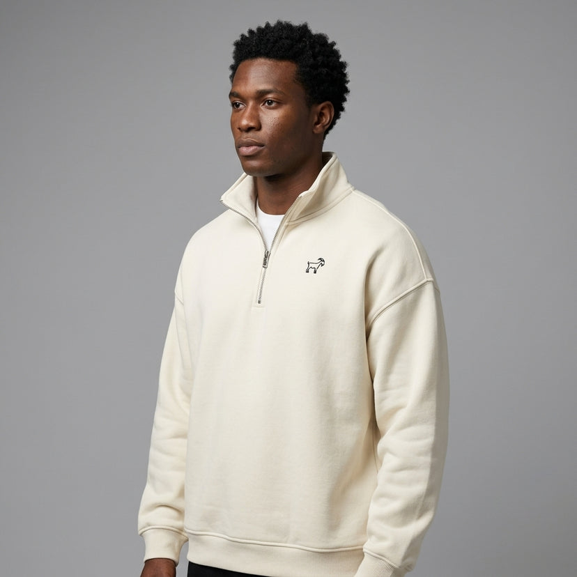 Marque Légendaire Heavyweight 1/4 Zip Panel Sweatshirt | 460GSM