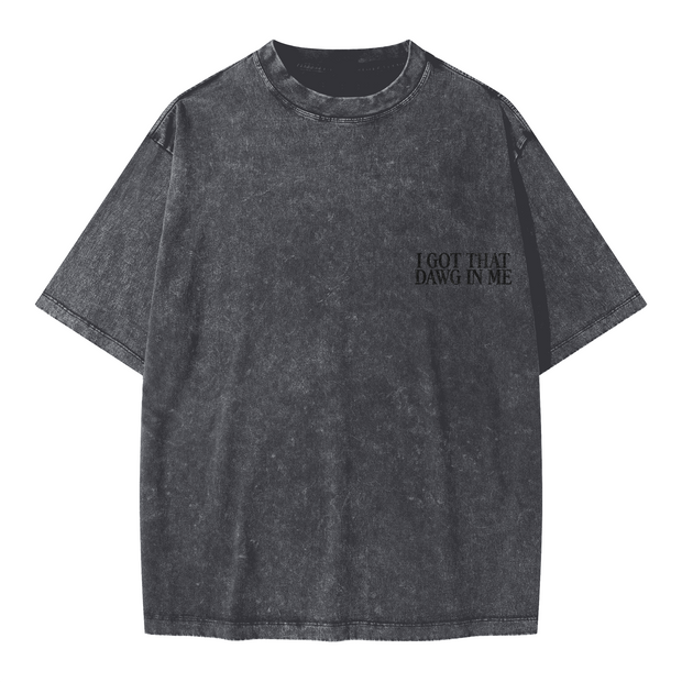 "ROT" Oversized Snow Wash T-Shirt – Heavyweight 285 GSM, Faded Streetwear Tee