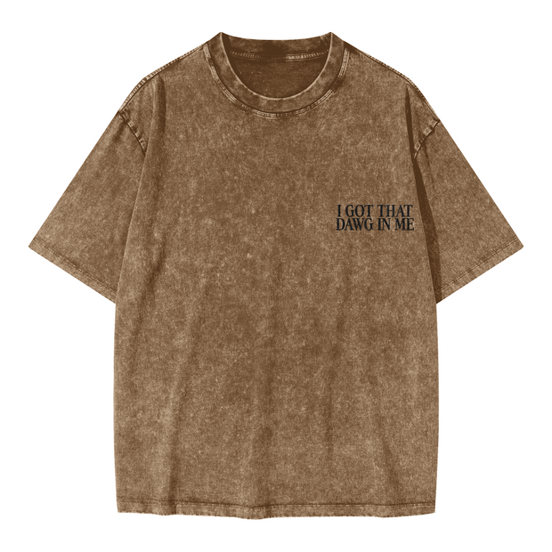 "ROT" Oversized Snow Wash T-Shirt – Heavyweight 285 GSM, Faded Streetwear Tee