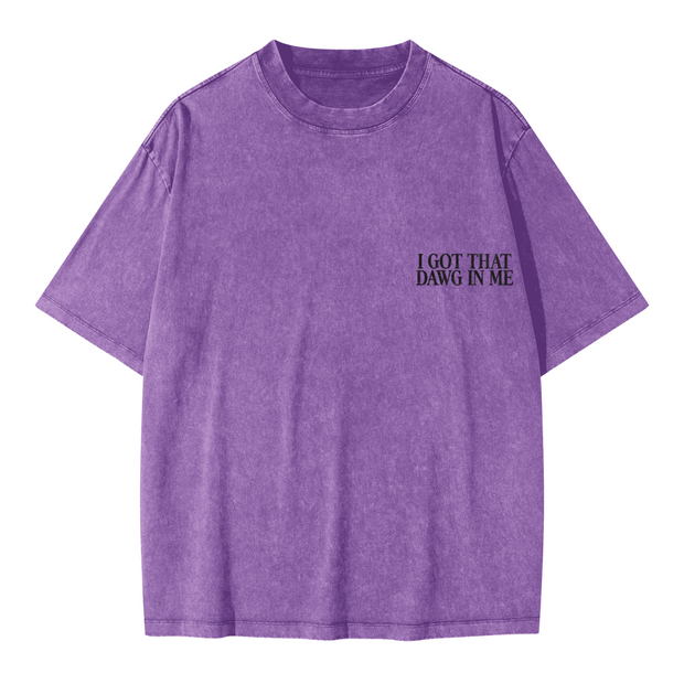 "ROT" Oversized Snow Wash T-Shirt – Heavyweight 285 GSM, Faded Streetwear Tee