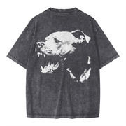 "PIT" Oversized Snow Wash T-Shirt – Heavyweight 285 GSM, Faded Streetwear Tee