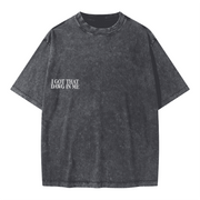"PIT" Oversized Snow Wash T-Shirt – Heavyweight 285 GSM, Faded Streetwear Tee