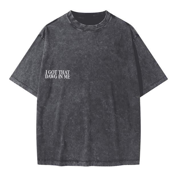 "PIT" Oversized Snow Wash T-Shirt – Heavyweight 285 GSM, Faded Streetwear Tee