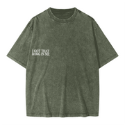 "PIT" Oversized Snow Wash T-Shirt – Heavyweight 285 GSM, Faded Streetwear Tee