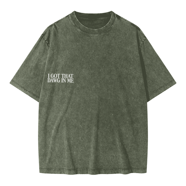 "PIT" Oversized Snow Wash T-Shirt – Heavyweight 285 GSM, Faded Streetwear Tee