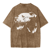 "PIT" Oversized Snow Wash T-Shirt – Heavyweight 285 GSM, Faded Streetwear Tee