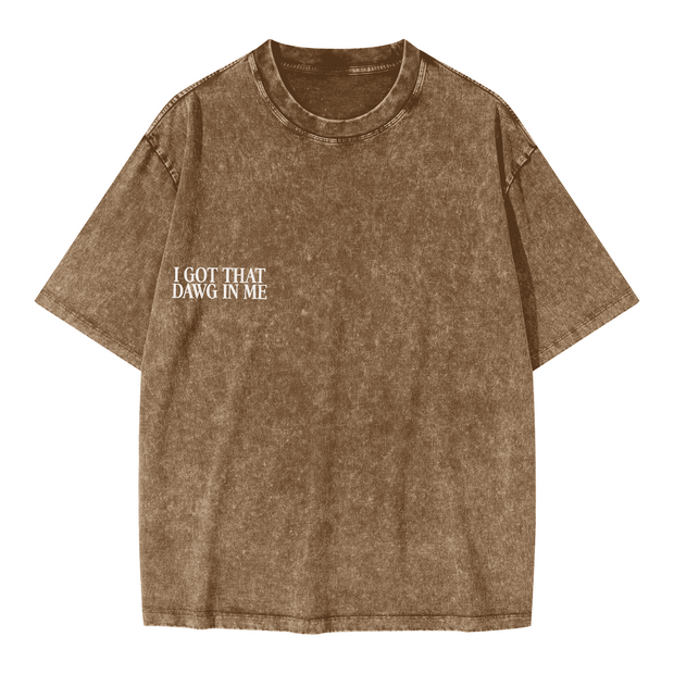 "PIT" Oversized Snow Wash T-Shirt – Heavyweight 285 GSM, Faded Streetwear Tee