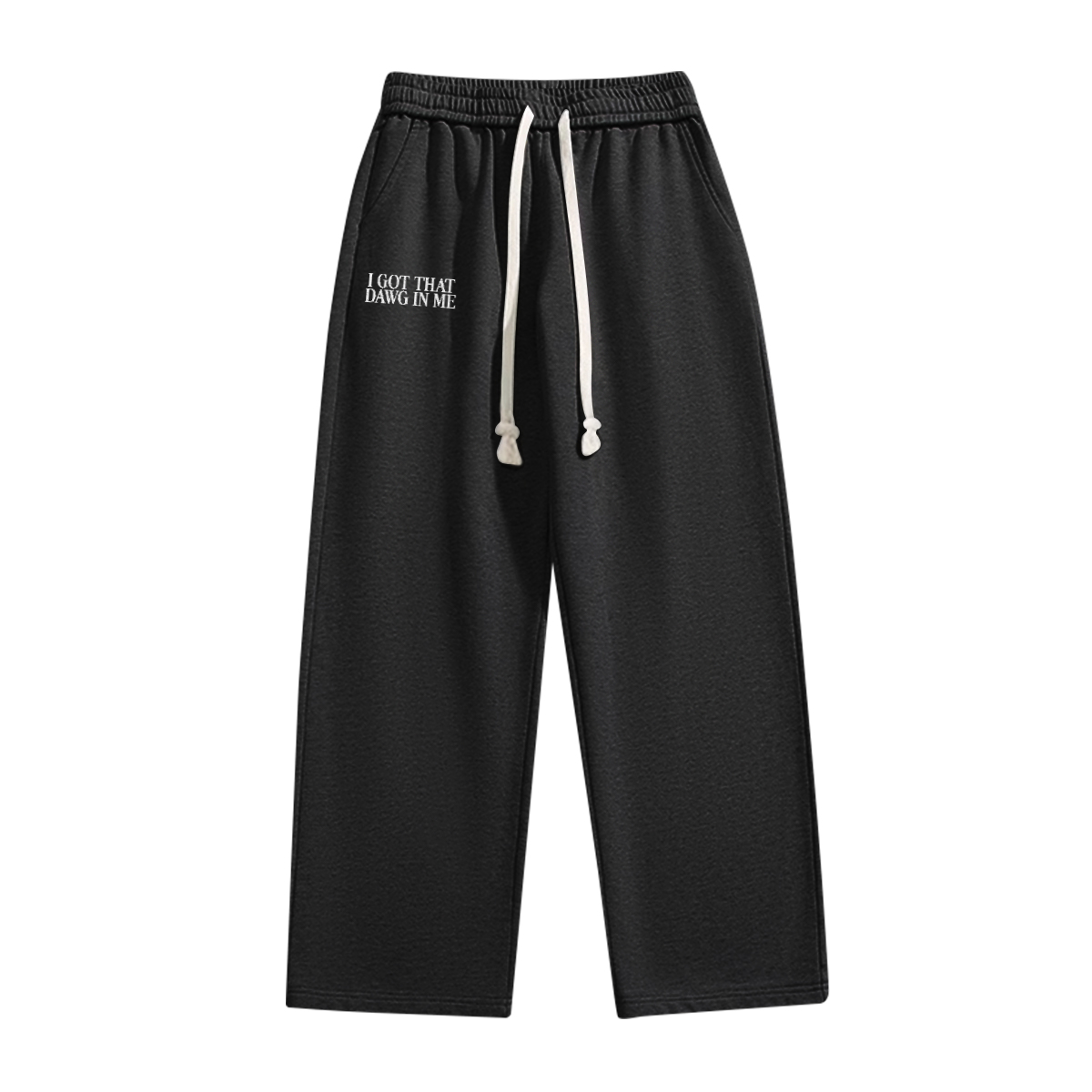 “Dawg” Heavyweight Sweatpants – 350 GSM Cotton Blend Sweatpants, Relaxed Tapered Fleece Pants, Luxury Lounge Bottoms