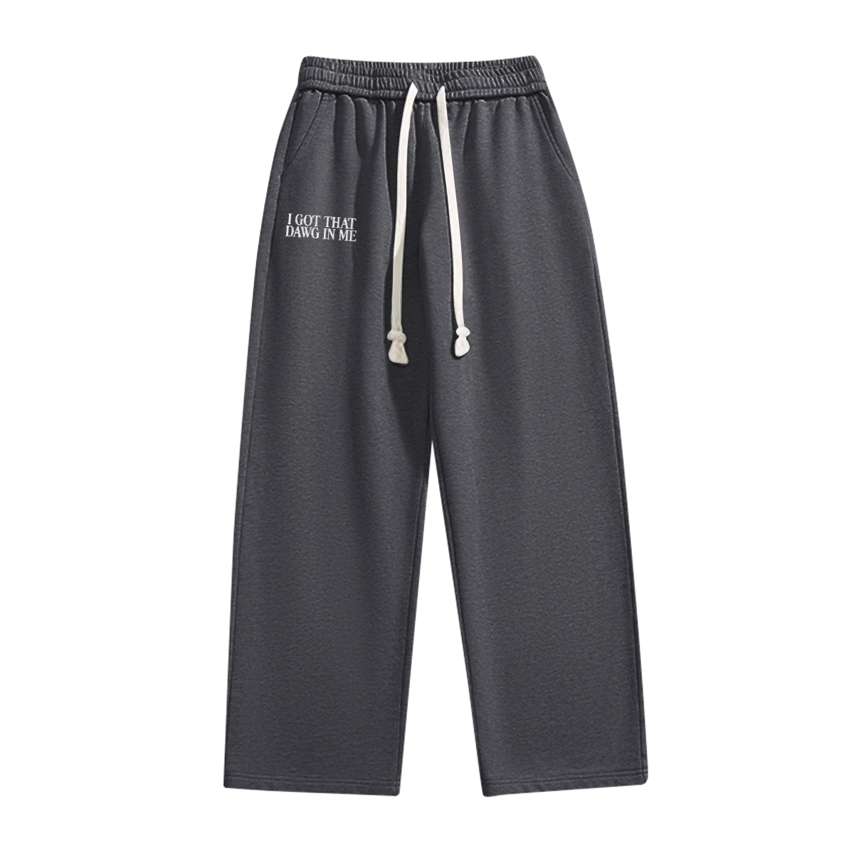 “Dawg” Heavyweight Sweatpants – 350 GSM Cotton Blend Sweatpants, Relaxed Tapered Fleece Pants, Luxury Lounge Bottoms