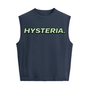 "Hysteria" Cropped Boxy Tank Top – Heavyweight 280 GSM Cotton, Streetwear Crop Tank, Grunge Minimalist Summer Top