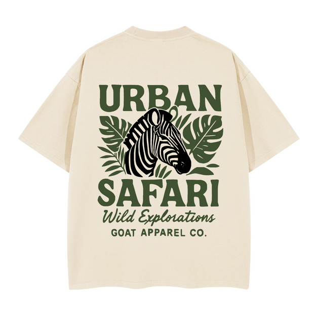 "Urban Safari" Boxy T-shirt – Heavyweight 280GSM Boxy Fit T-Shirt, Streetwear Aesthetic