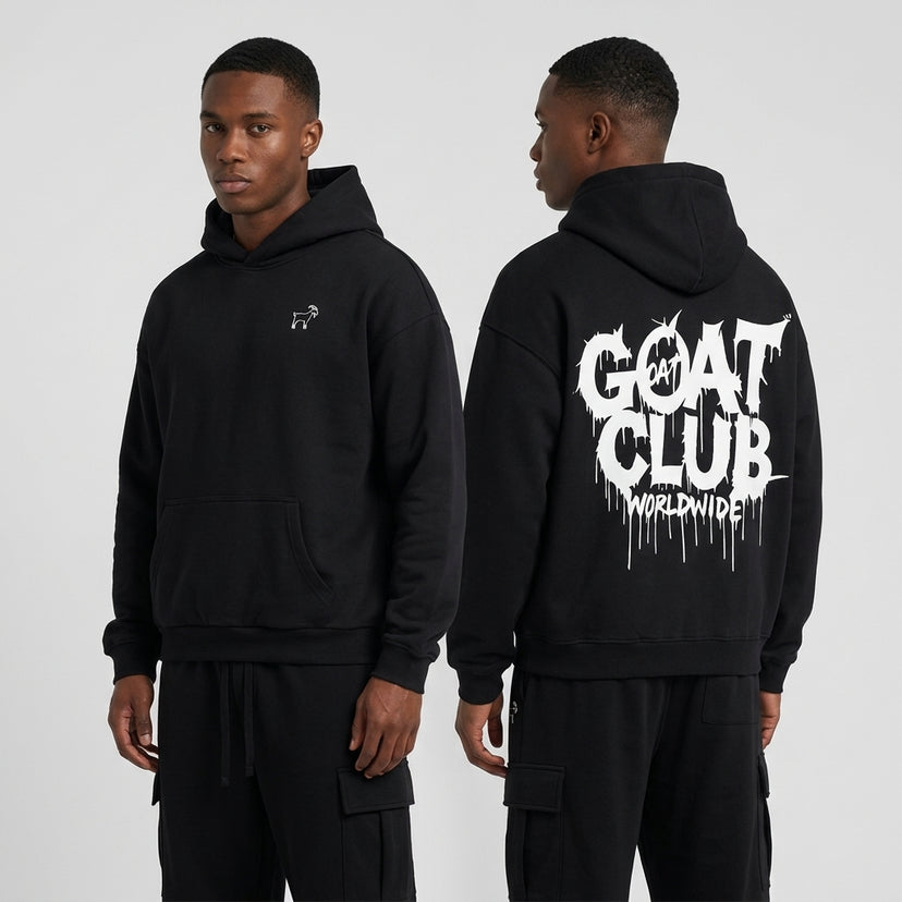 Goat Club Dripping Oversized Heavyweight Hoodie | 460GSM