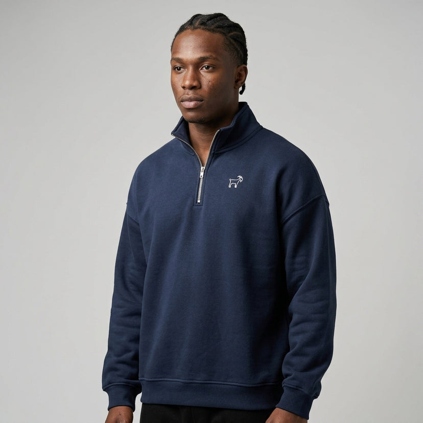Marque Légendaire Heavyweight 1/4 Zip Panel Sweatshirt | 460GSM