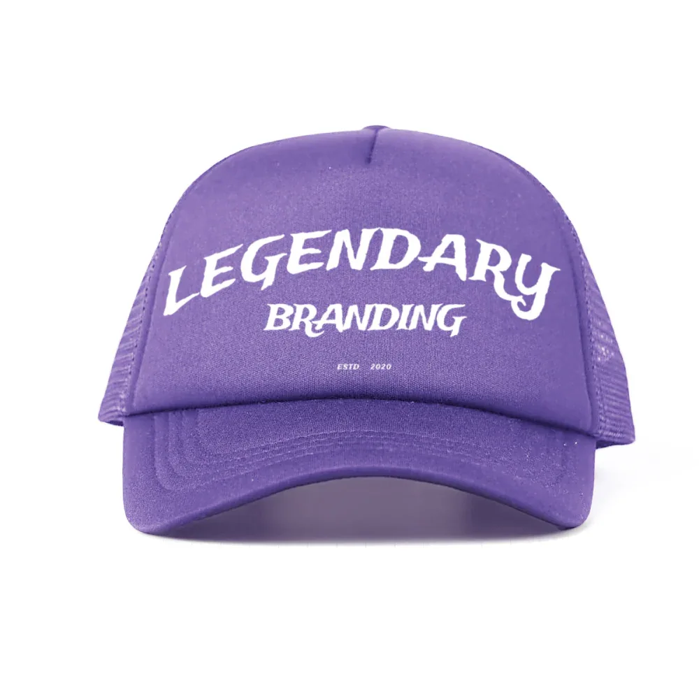 The "LB" Foam Trucker Hat - Streetwear Mesh Hat, Foam Trucker Hat, Adjustable Snapback, Retro Trucker Cap - Legendary Branding