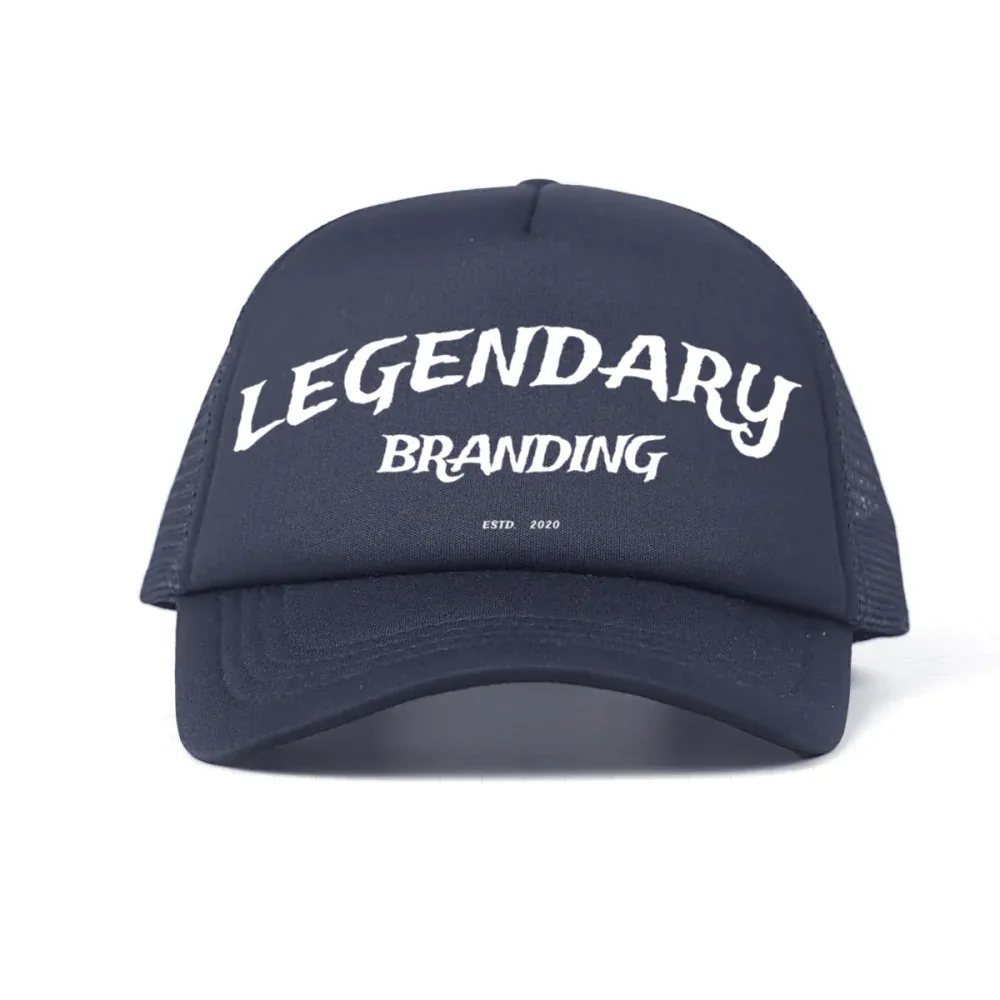 The "LB" Foam Trucker Hat - Streetwear Mesh Hat, Foam Trucker Hat, Adjustable Snapback, Retro Trucker Cap - Legendary Branding