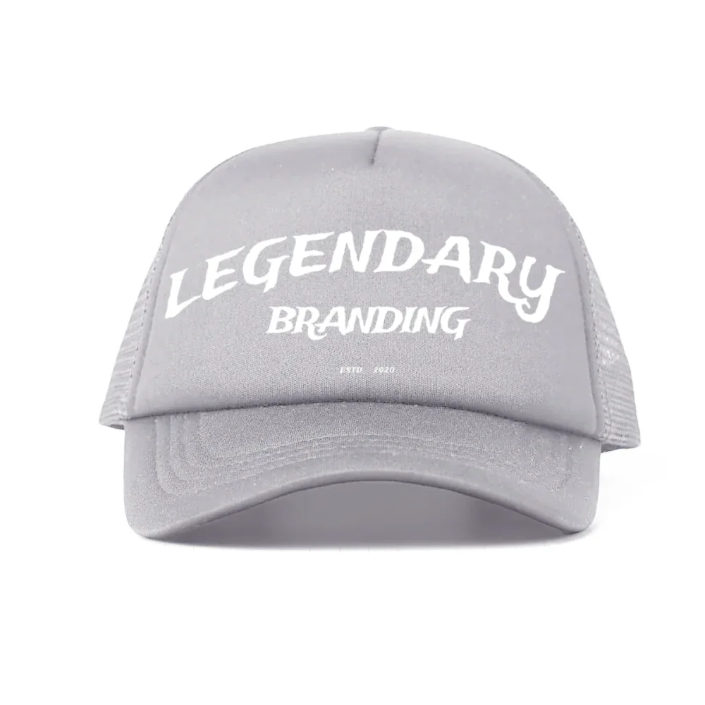 The "LB" Foam Trucker Hat - Streetwear Mesh Hat, Foam Trucker Hat, Adjustable Snapback, Retro Trucker Cap - Legendary Branding