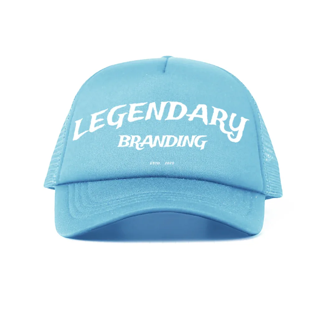 The "LB" Foam Trucker Hat - Streetwear Mesh Hat, Foam Trucker Hat, Adjustable Snapback, Retro Trucker Cap - Legendary Branding