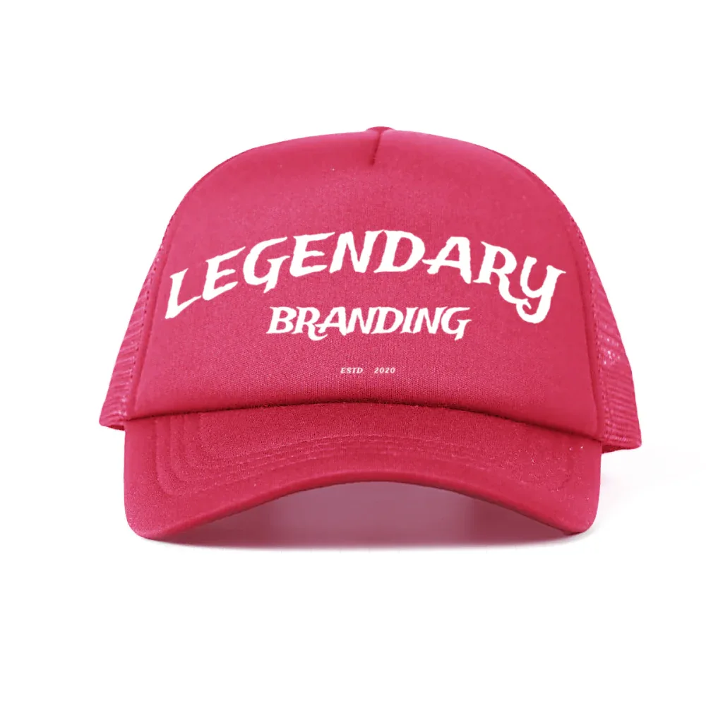 The "LB" Foam Trucker Hat - Streetwear Mesh Hat, Foam Trucker Hat, Adjustable Snapback, Retro Trucker Cap - Legendary Branding