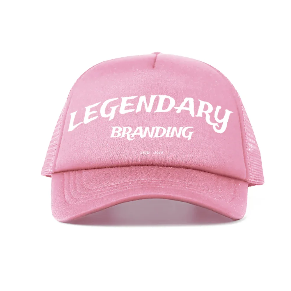 The "LB" Foam Trucker Hat - Streetwear Mesh Hat, Foam Trucker Hat, Adjustable Snapback, Retro Trucker Cap - Legendary Branding