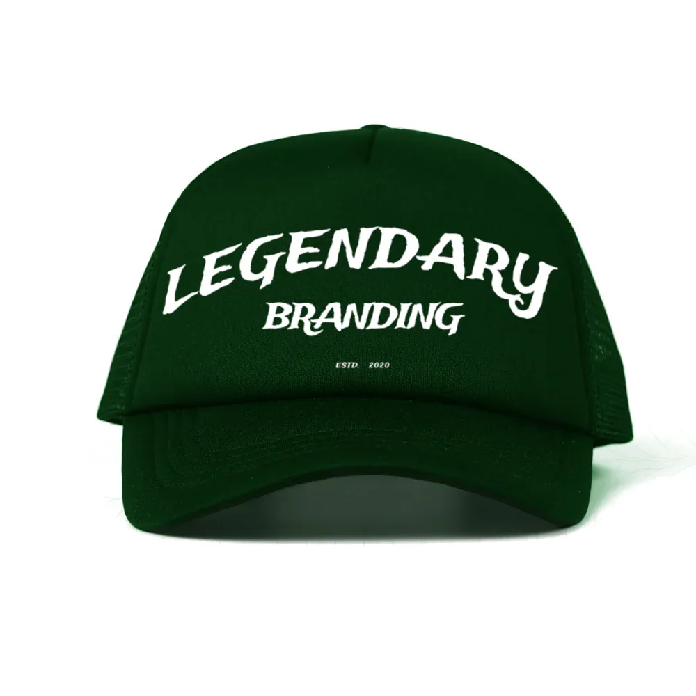 The "LB" Foam Trucker Hat - Streetwear Mesh Hat, Foam Trucker Hat, Adjustable Snapback, Retro Trucker Cap - Legendary Branding